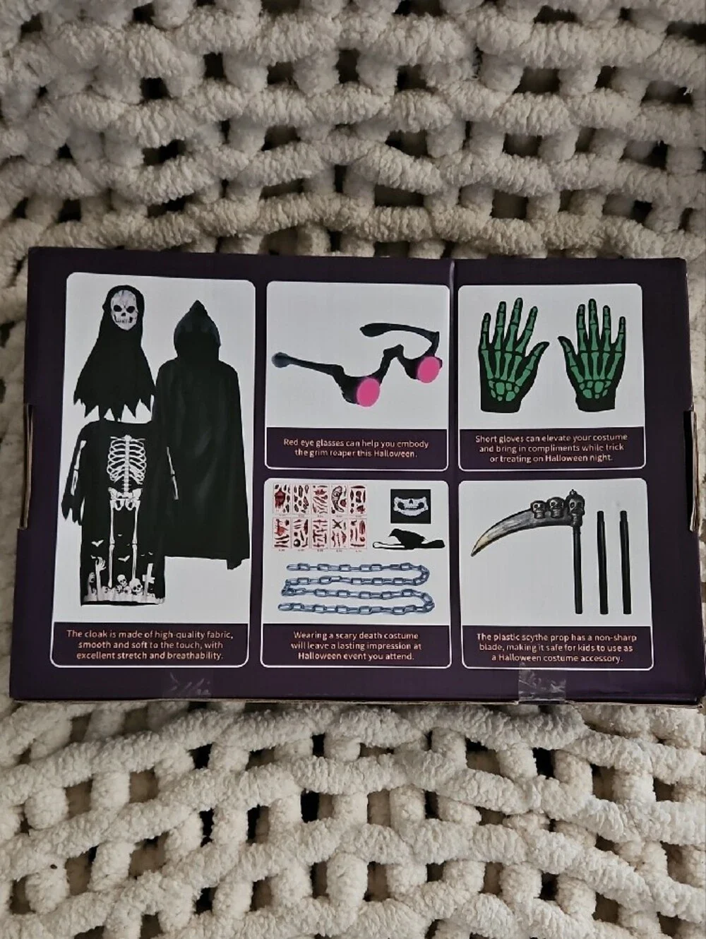 Skirfy Kids Black Reaper Costume Set Halloween New Ages 3 + Cosplay